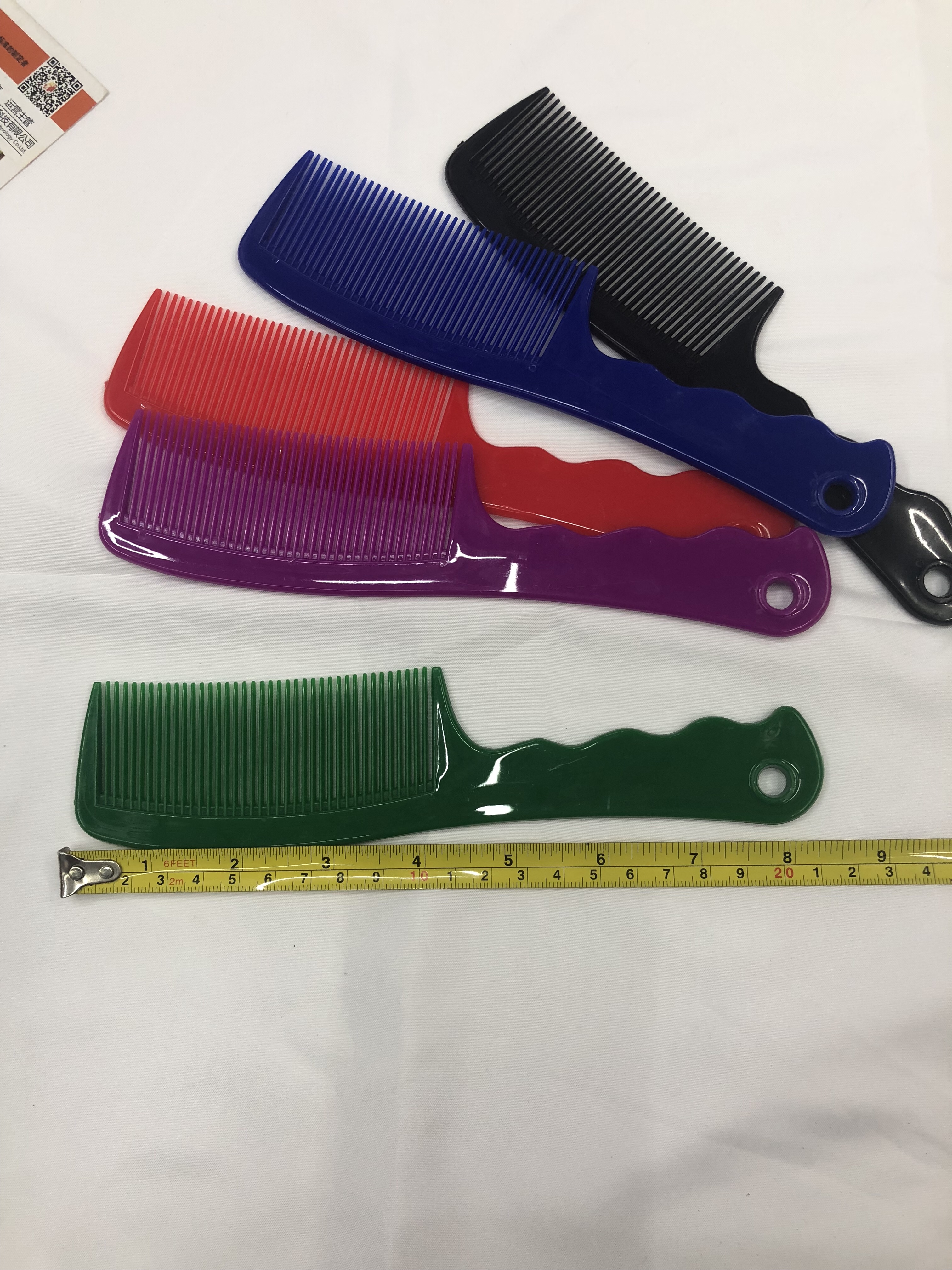 厂家直销3606大号塑料梳子5色混外贸热销梳子波浪梳子彩色梳子细节图