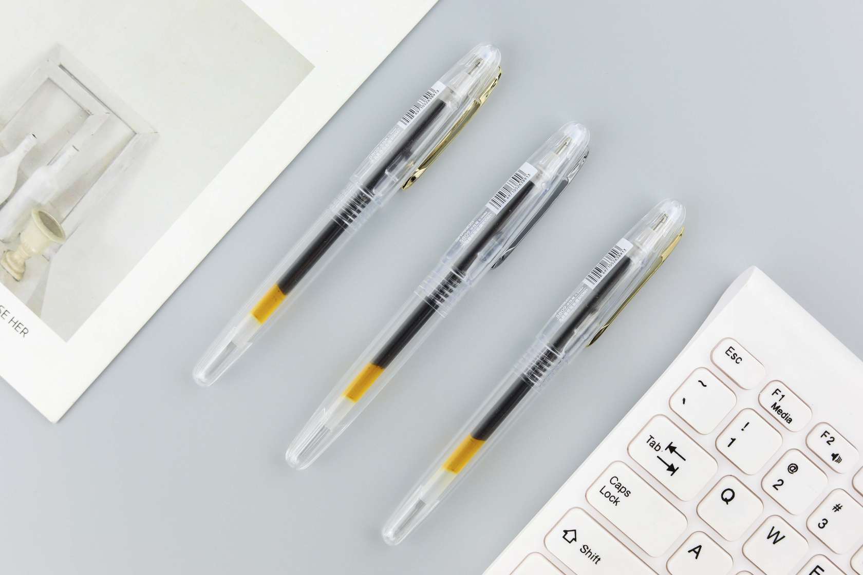 善知S809学生考试中性笔 大容量透明笔杆中性笔详情图7