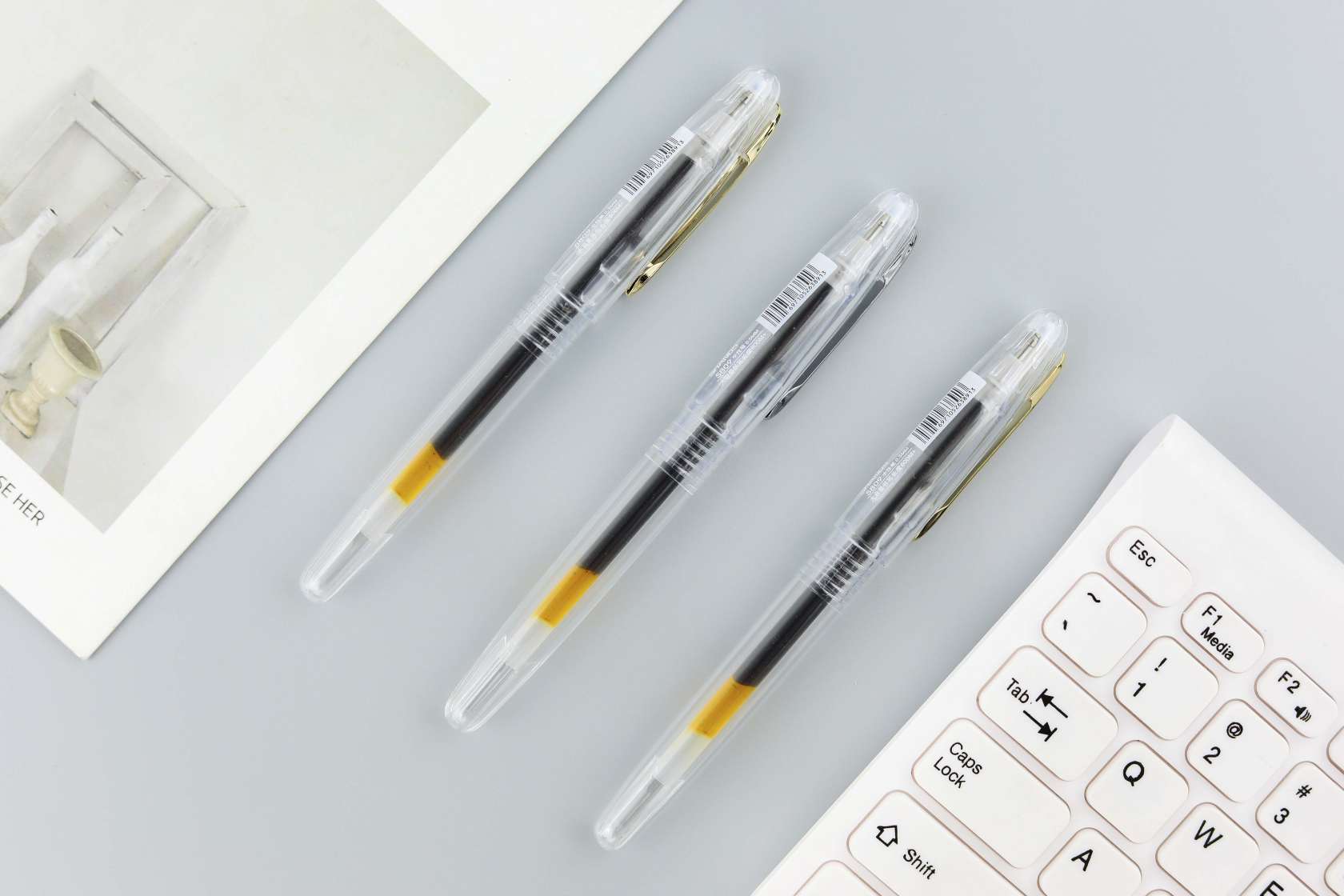 S809 Student Exam Neutral Pen Large Capacity Transparent Pen Pen undefined