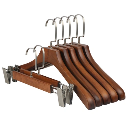 Hanger clothing store special men's pants rack wooden logo solid wood traceless clothes brace clothes rack wood clothes hanging wholesale thumbnail