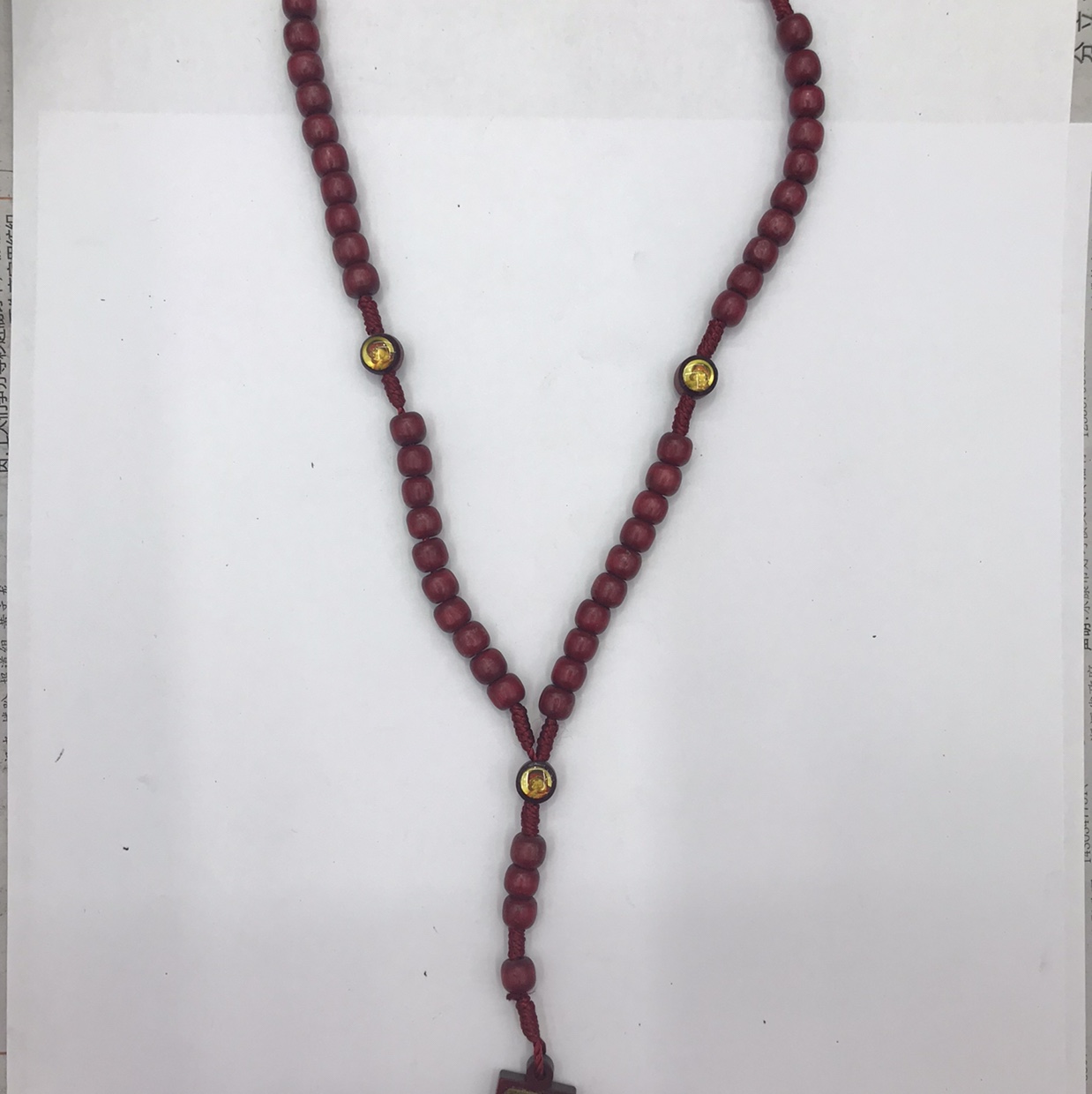 Wooden bead necklace 2 thumbnail