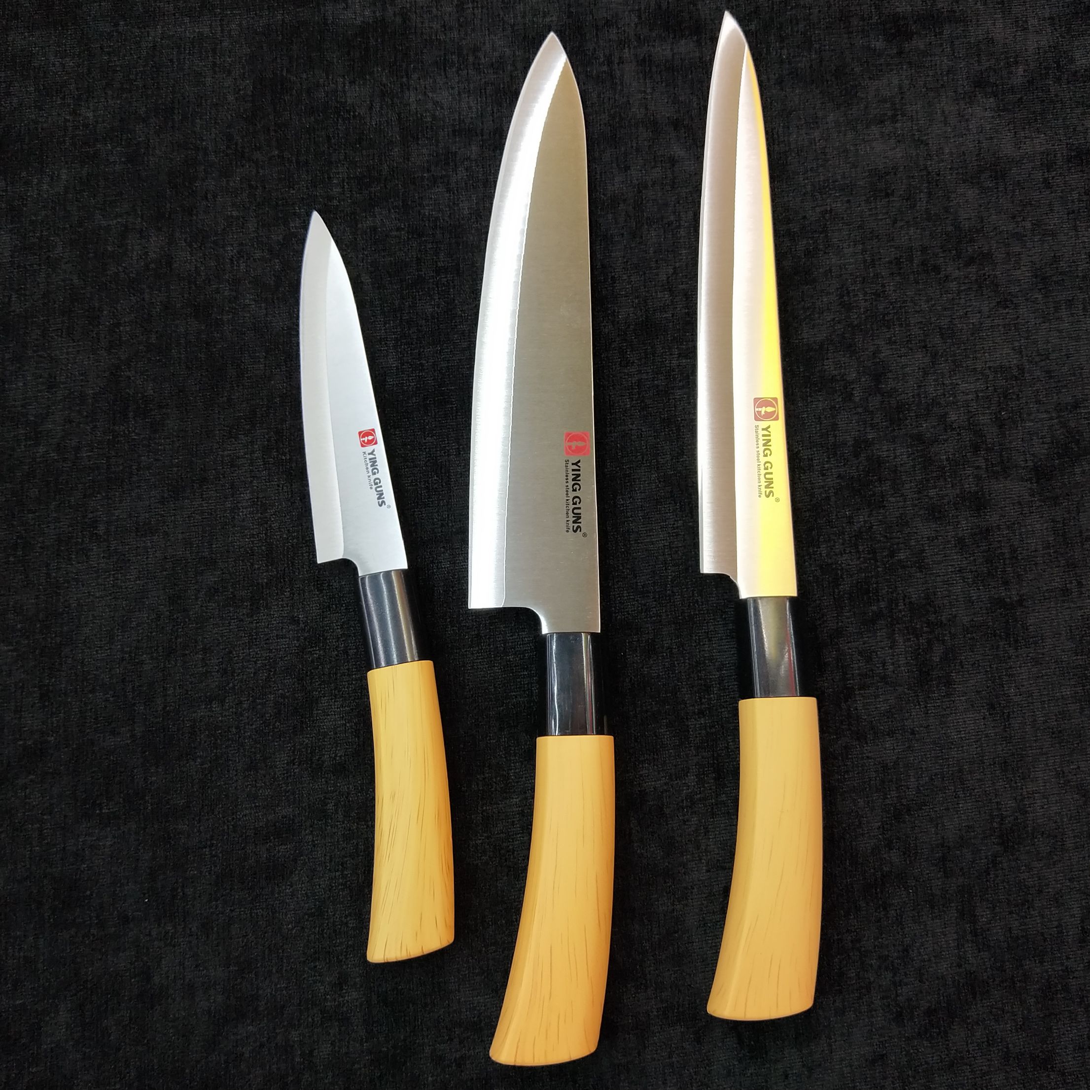 3-piece chef knife set, kitchen knife, stainless steel chef knife, all-purpose chef knife, best-selling product on Amazon detail image 6