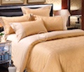 HotelBeddingins Mocha Heart Light Luxury Series High-end European brocade jacquard hotel linen bedding four-piece set All-cotton pure cotton quilt cover bed sheet Specification image