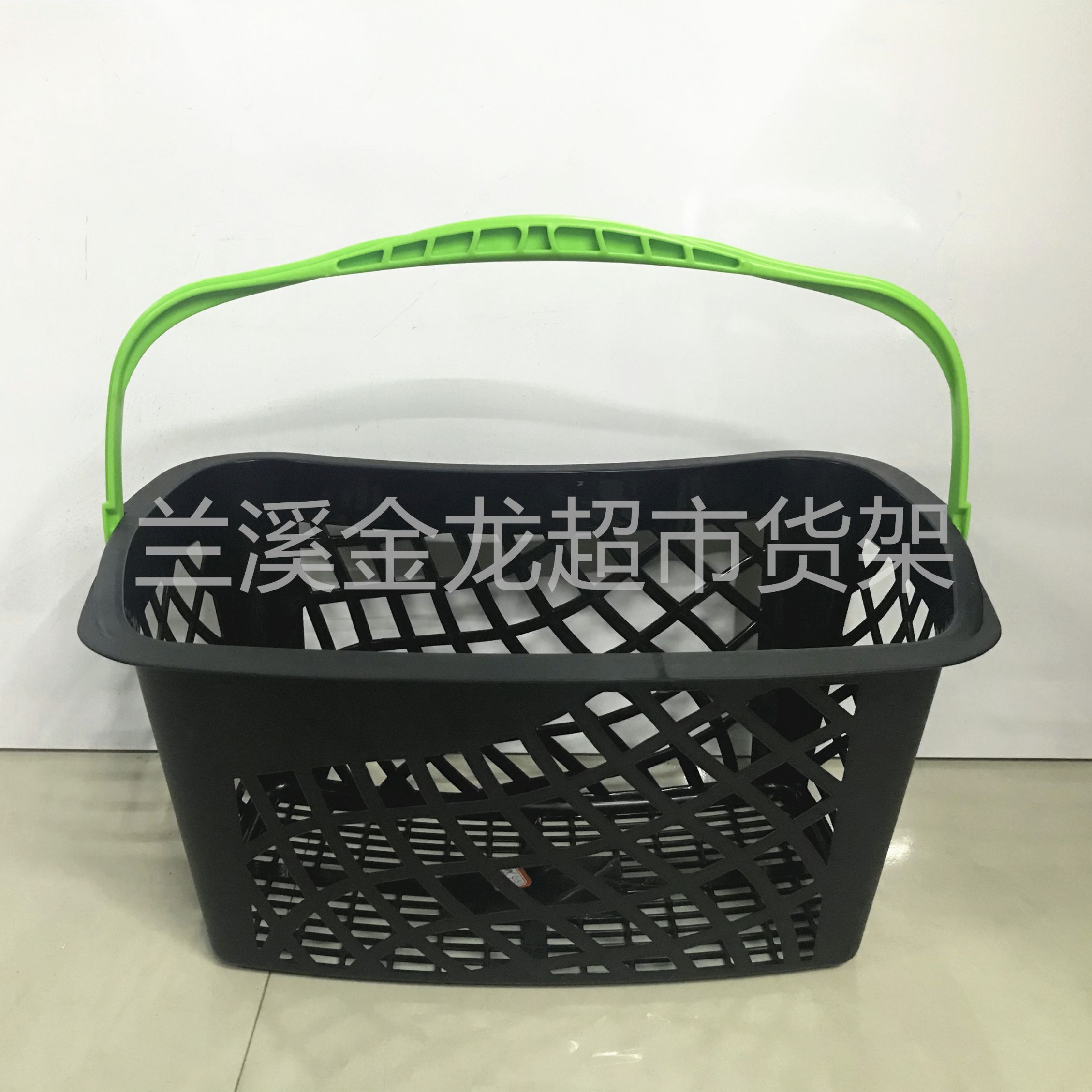 新款30L芒果型篮单手柄塑料篮超市便利店手提购物篮子