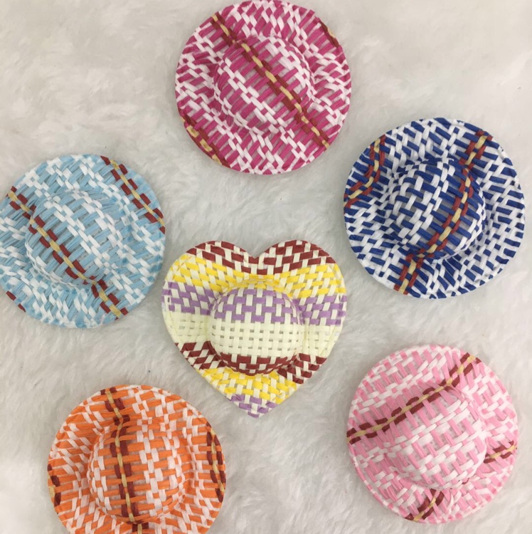5 cm multicolored straw hat thumbnail