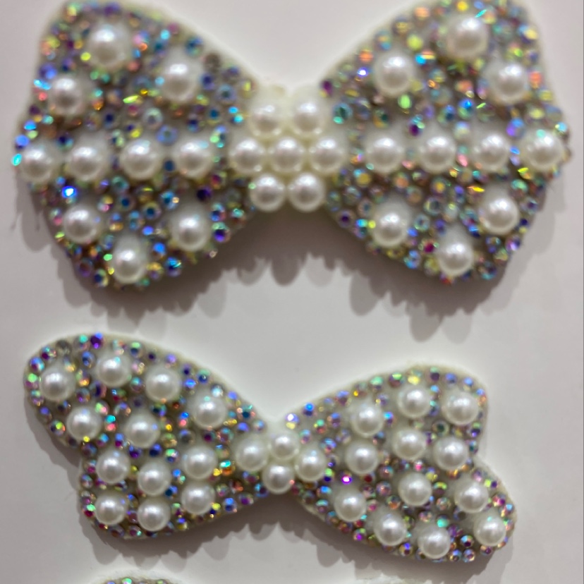 Pearl Bow Tie Series Ultrasonic embossed Patch diy Hair accessory Semi-finished product Pearl Bow Tie Series Ultrasonic Embossed Patch diy Hair Accessory Semi-finished product Pearl Bow Tie Series Ultrasonic Embossed Patch d Specification image