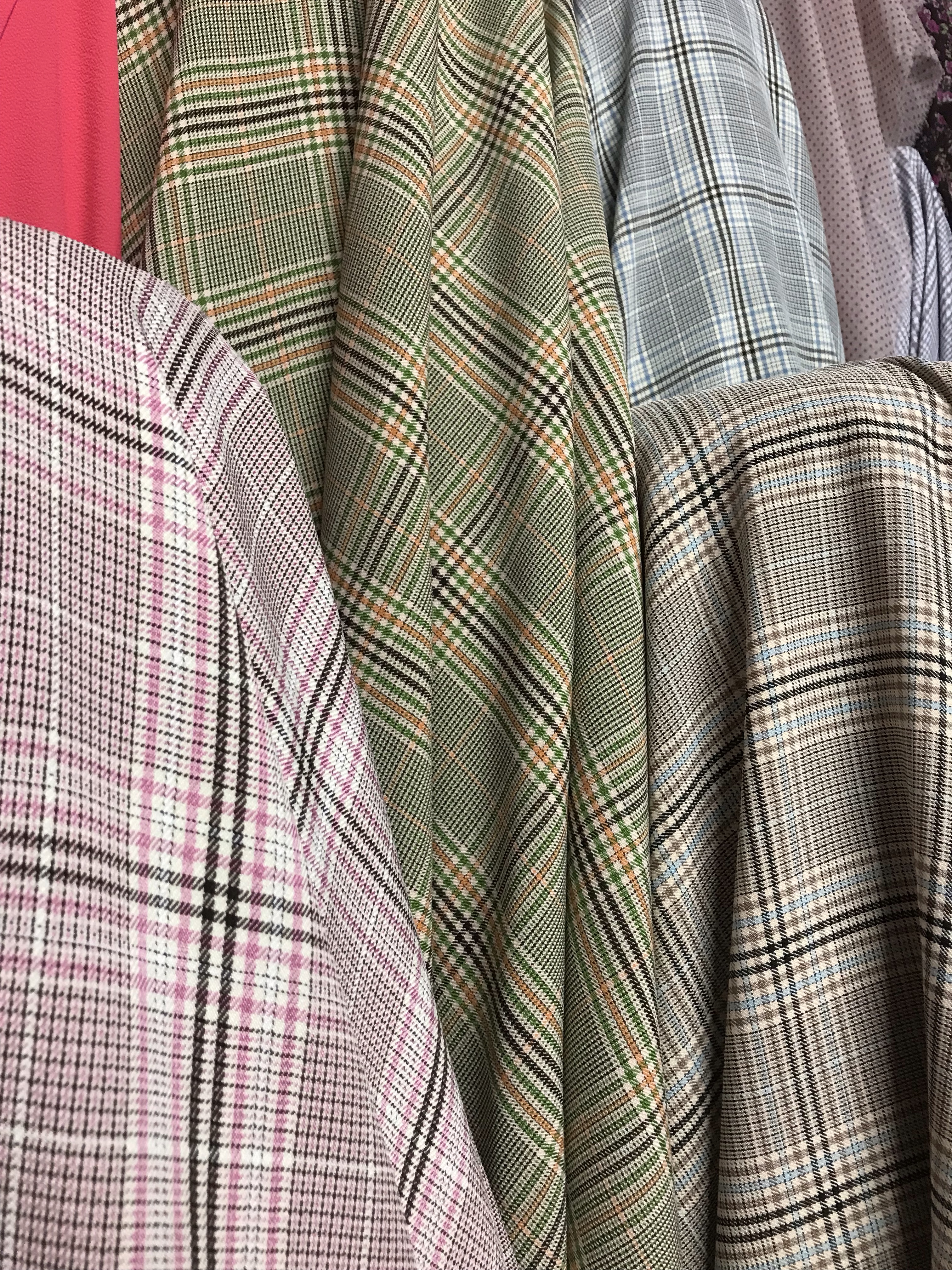 Checkered fabric, checkered skirt fabric, accessories, hair bands, hair ornaments, handicrafts, fabric details Picture