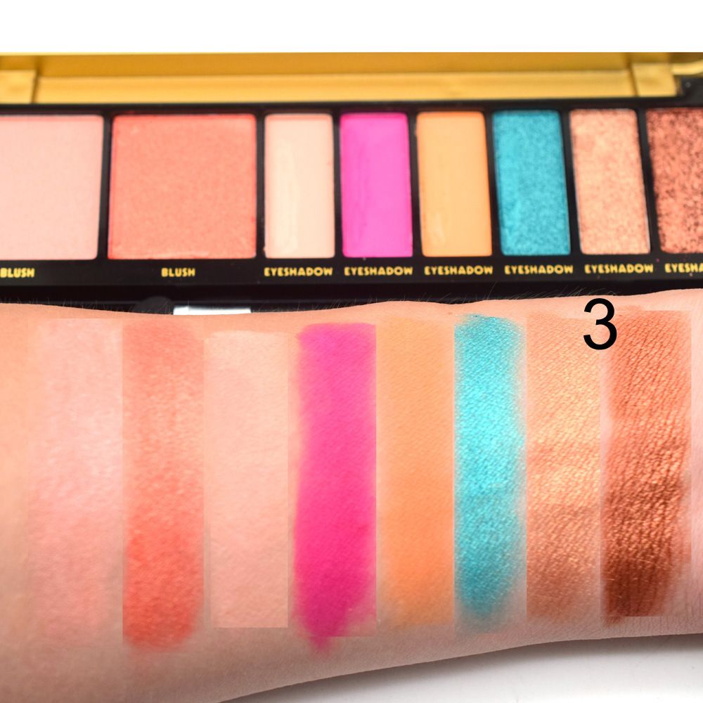 【USHAS】ES2901-4 Colored pearlescent matte Pen Case Eyeshadow with Cheek Blue, Green and Orange New style. pic 10