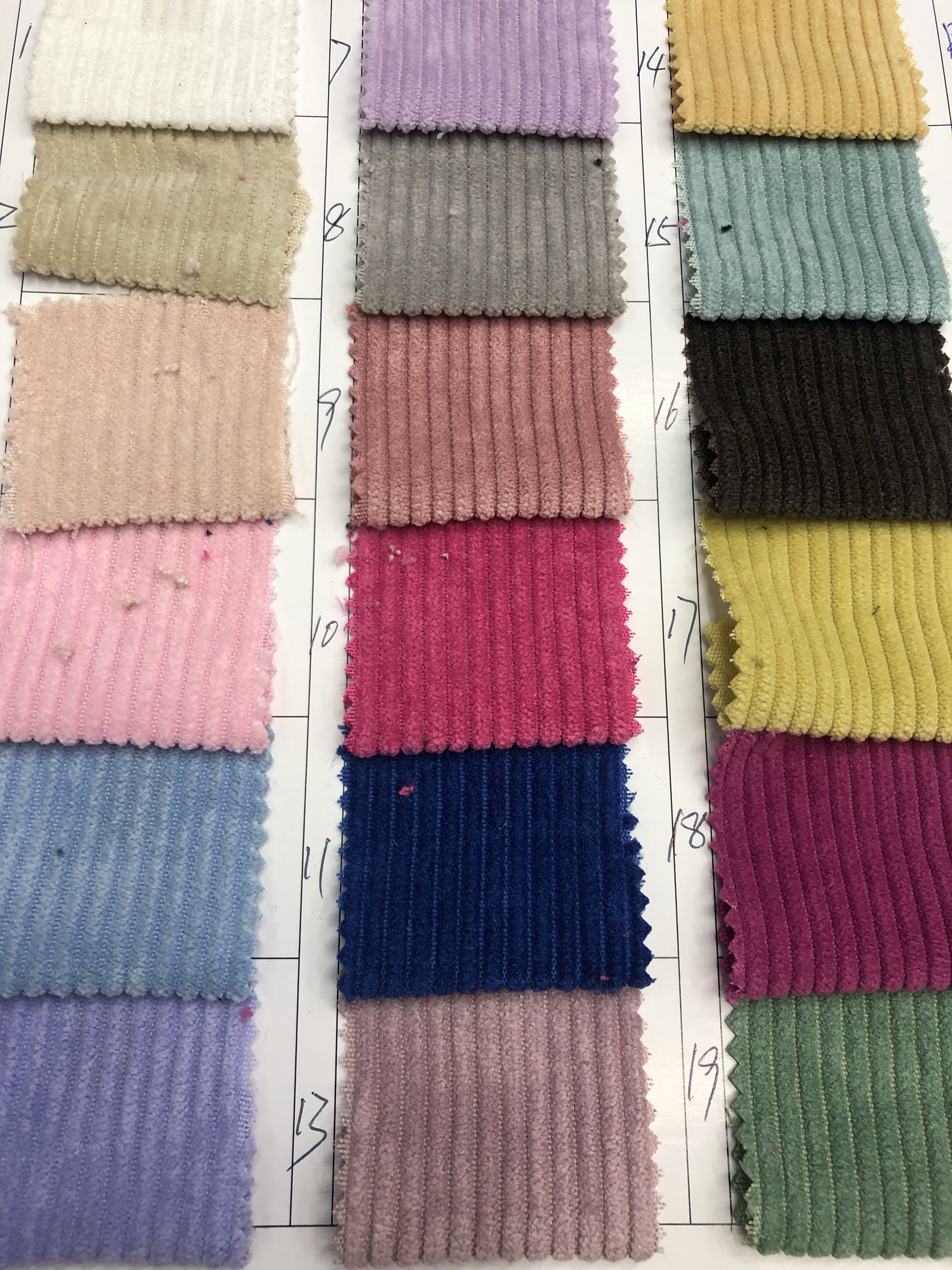 Factory direct sales of multi-color corduroy in stock Specification image