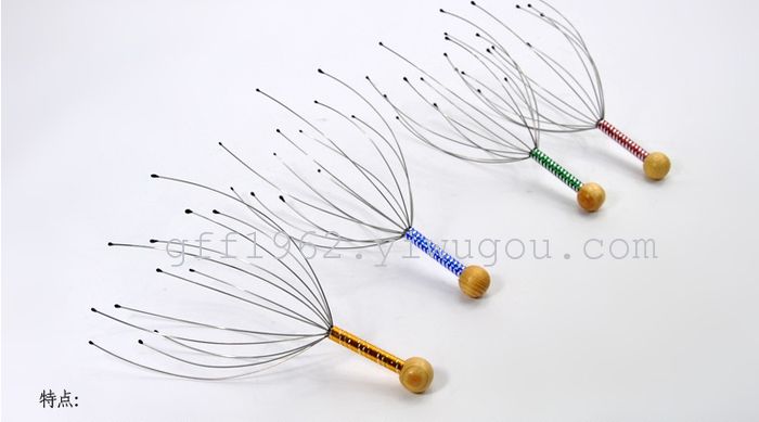 八爪鱼头部按摩器 手动抓头神器头顶穴位经络刷 头抓器头皮痒痒挠详情6