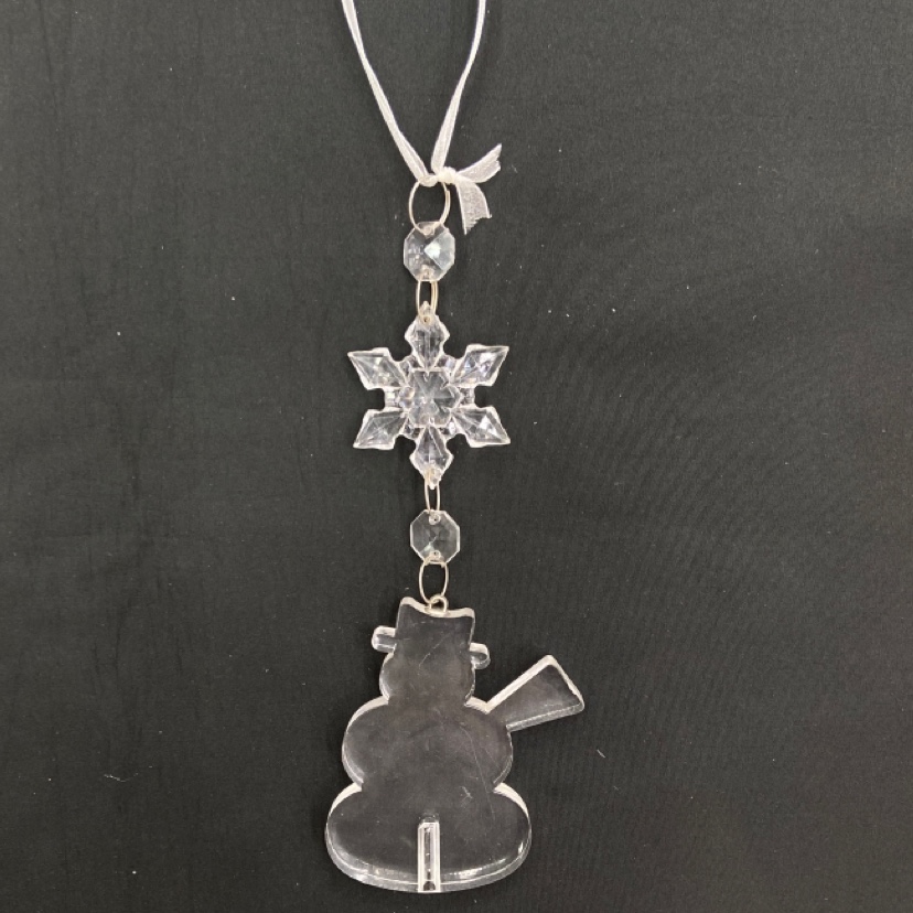 亚克力裂纹雪人雪花，圣诞用品，圣诞挂件图