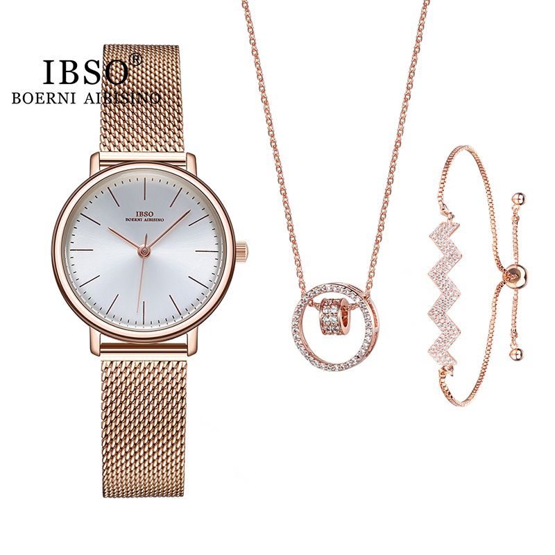 IBSO set watch Simple fashion trend milan net watch white box set 3626 thumbnail