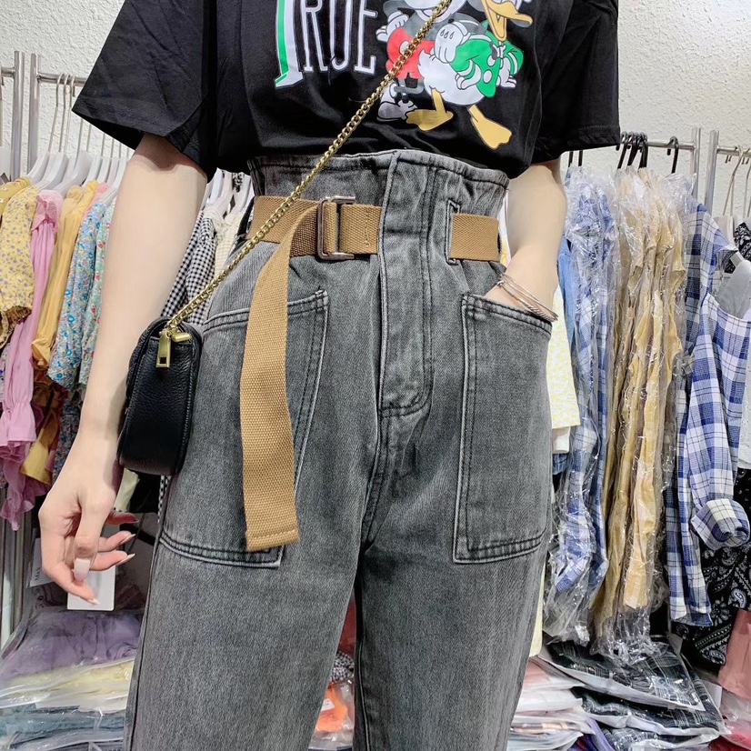 烟灰色牛仔裤