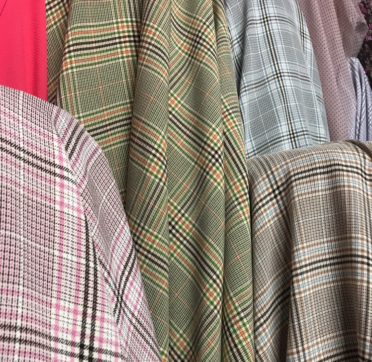 Checkered fabric, checkered skirt fabric, accessories, hair bands, hair ornaments, handicrafts, fabric