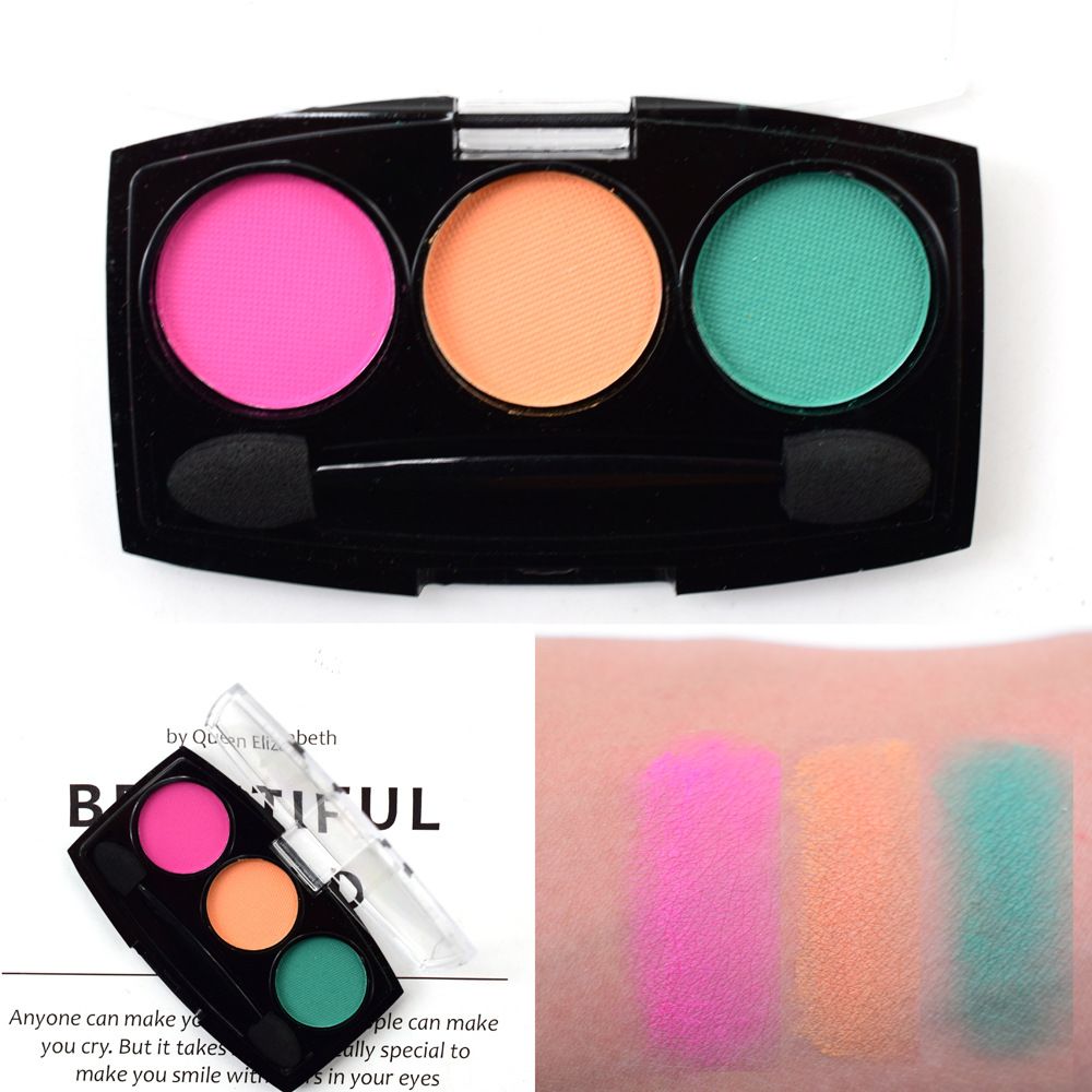 【 24-piece Set 】ES2850-4 Microbead Light Eyeshadow 3-color USHAS color Blue Green Dress pink New style pic 7
