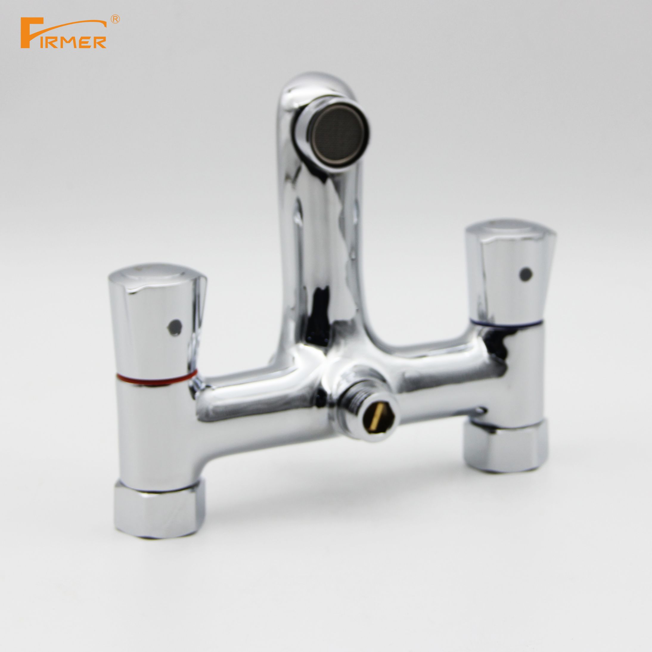 Firmer Copper Shower Faucet Hot And Cold Water Mixing Valve Bathroom Triple Bath Faucet details Picture