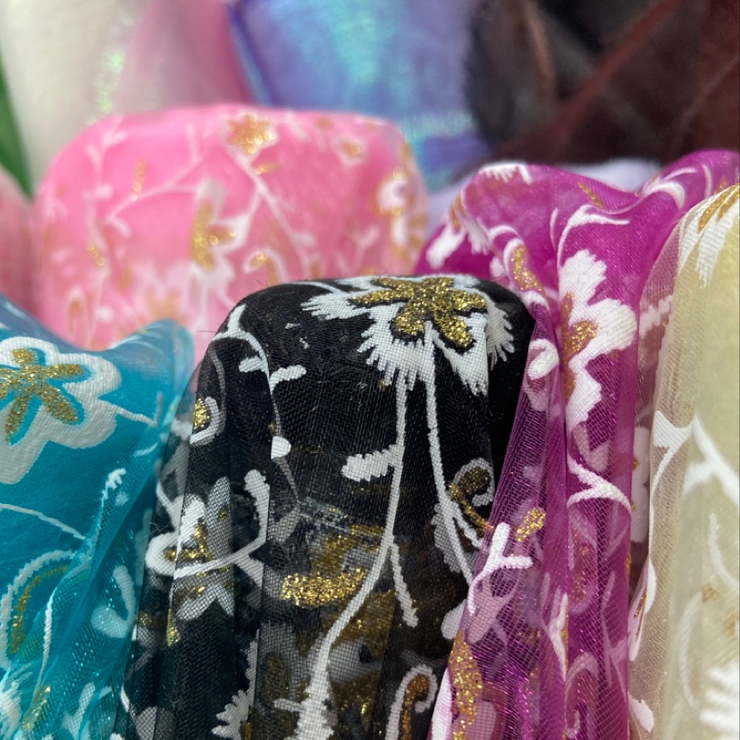 Black Dandelion Print Yarn Multi-Color Optional Decorative Arts And Crafts Headdress Fabric Clothing Design Specification drawing