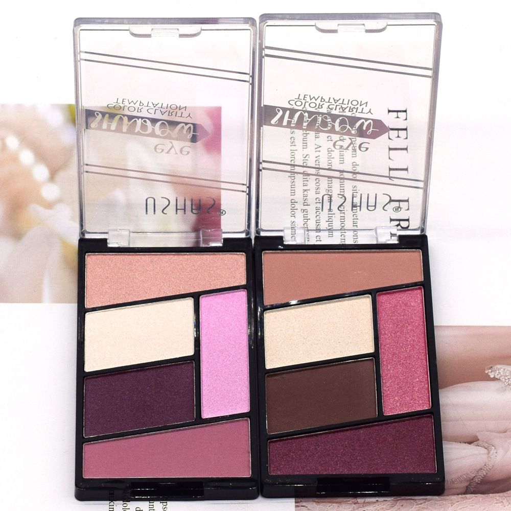 【 24-piece Set 】ES2860-4 Five-color USHAS Pearlescent Eyeshadow in four trendy colors pic 4