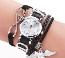 外贸新款 个性时尚爱心翅膀手链表 女士高雅石英腕表