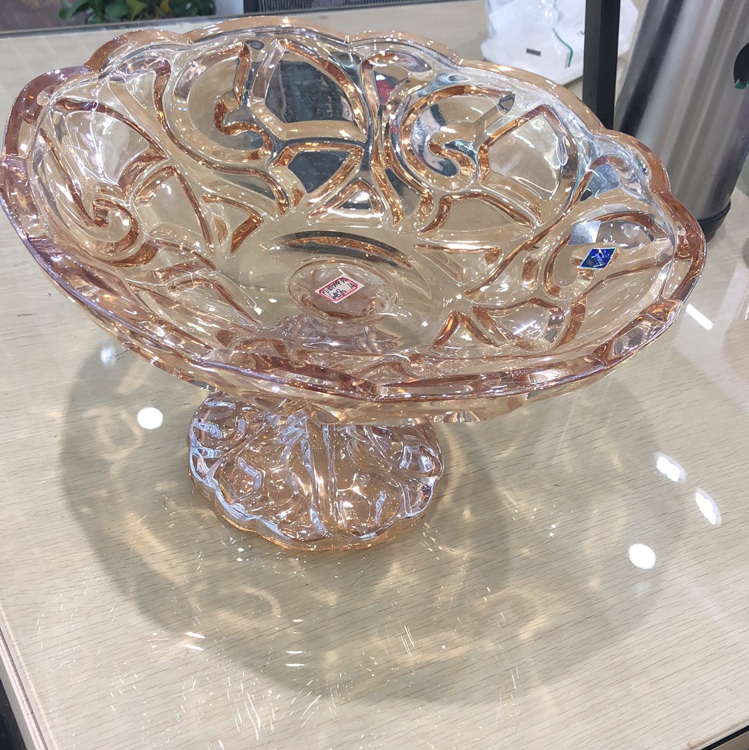 蝶恋花金色带脚果盆厂家直销当季新品可批发高颜值高质量