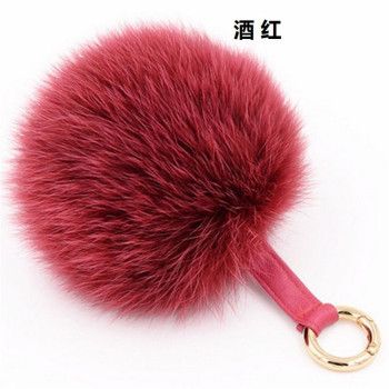 大量现货速卖通ebay爆款仿狐狸毛皮绳DIY金属圈毛球饰品