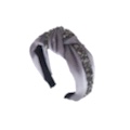 South Korea's New Quality Boutique Hair Accessories Headband Korean Version Of Simple Solid Color Super Flash Diamond Knotting Twist Knot Wide Edge Headband undefined