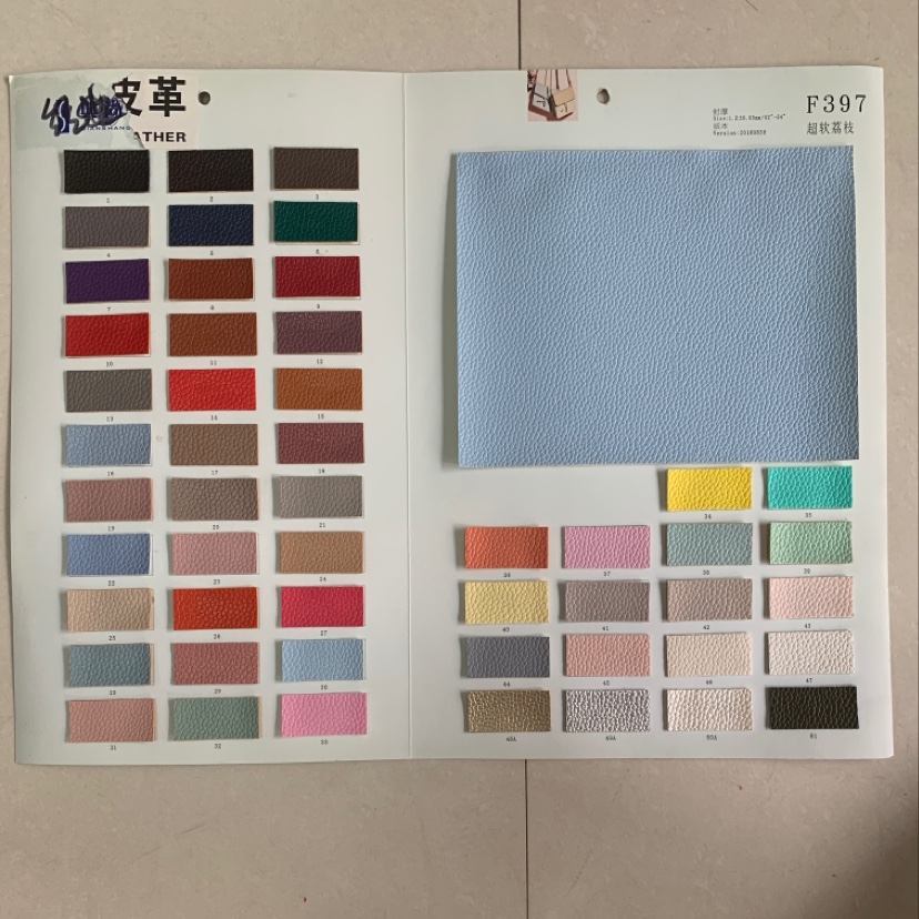 厂家直销新款皮革大量现货高中低档箱包沙发鞋材面料新款超软荔枝