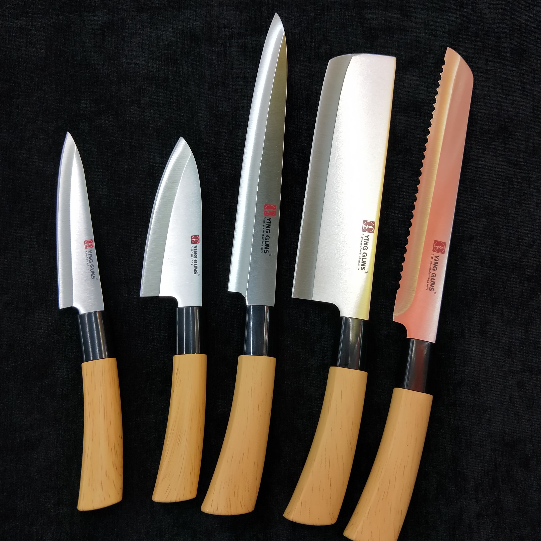 5-piece chef knife set, kitchen knife, stainless steel chef knife, all-purpose chef knife, best-selling product on Amazon details Picture