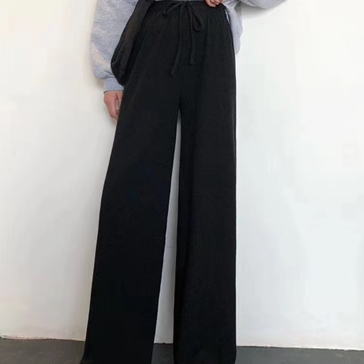 阔脚裤女2020夏新款宽松显瘦直筒裤女拖地长裤休闲裤