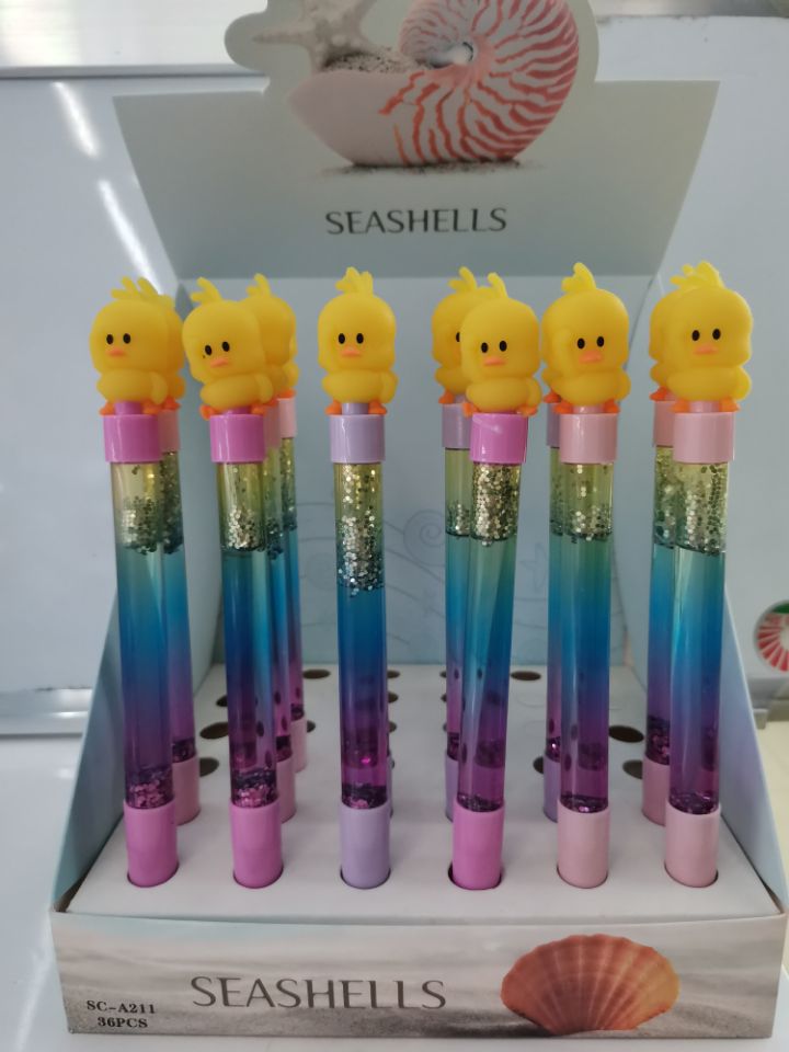 Fairy stick starry sky quicksand pen writing smooth student office neutral pen doll head thumbnail