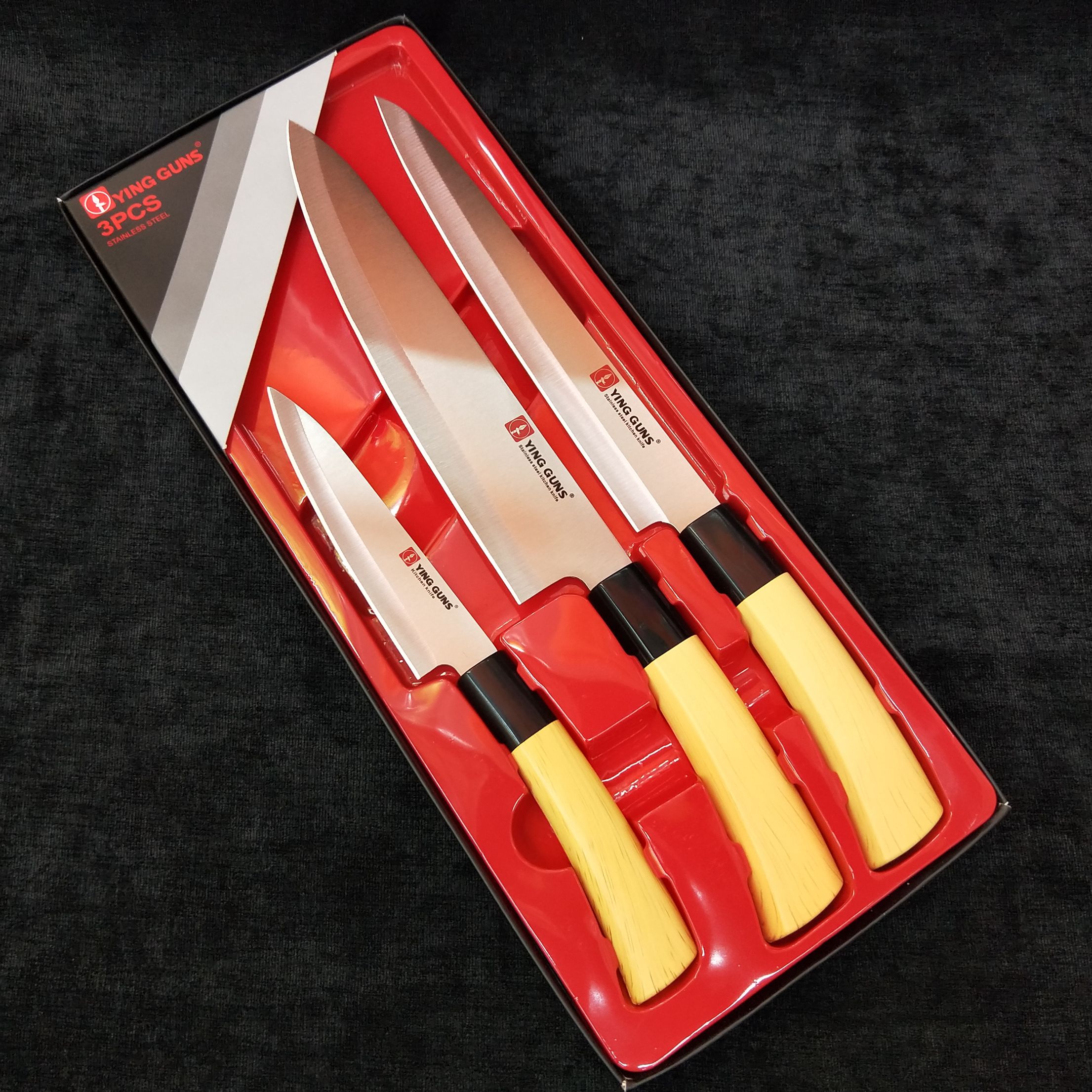 3-piece chef knife set, kitchen knife, stainless steel chef knife, all-purpose chef knife, best-selling product on Amazon