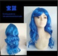 Wig female prop, long curly hair, colorful big waves, Halloween masquerade ball cosplay, funny party costume undefined