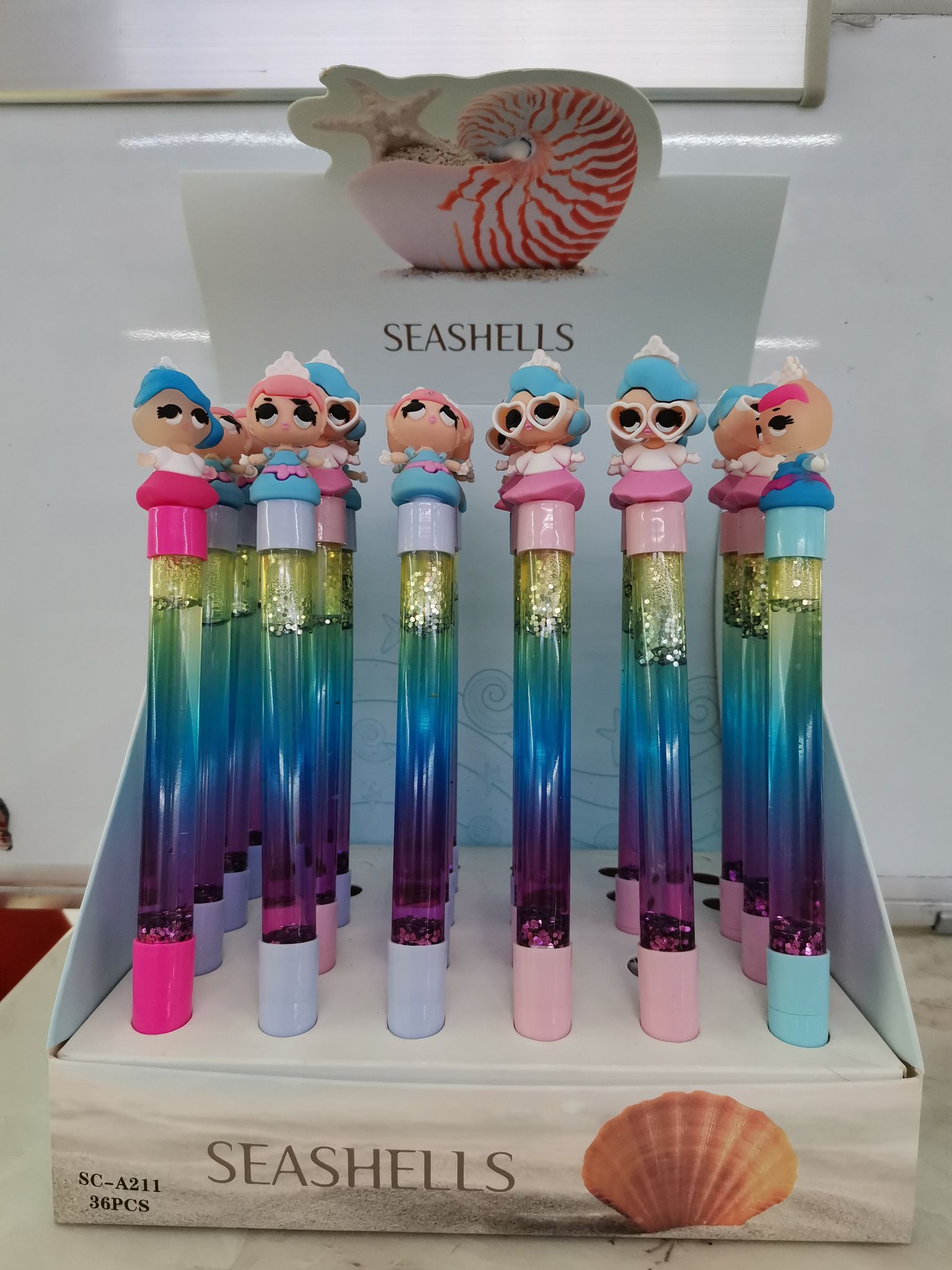 Fairy stick quicksand pen writing smooth student office neutral pen doll head thumbnail