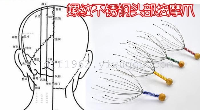 八爪鱼头部按摩器 手动抓头神器头顶穴位经络刷 头抓器头皮痒痒挠详情5