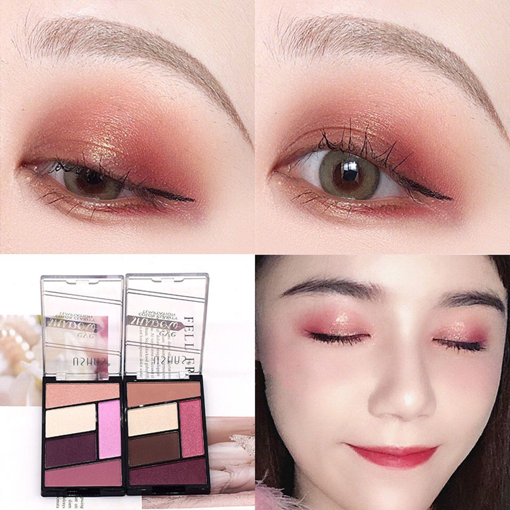 【 24-piece Set 】ES2860-4 Five-color USHAS Pearlescent Eyeshadow in four trendy colors pic 9