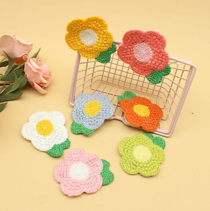 Fresh Korean girl little hair clip yarn flowers cute little Daisy baby clip little Princess bangs clip