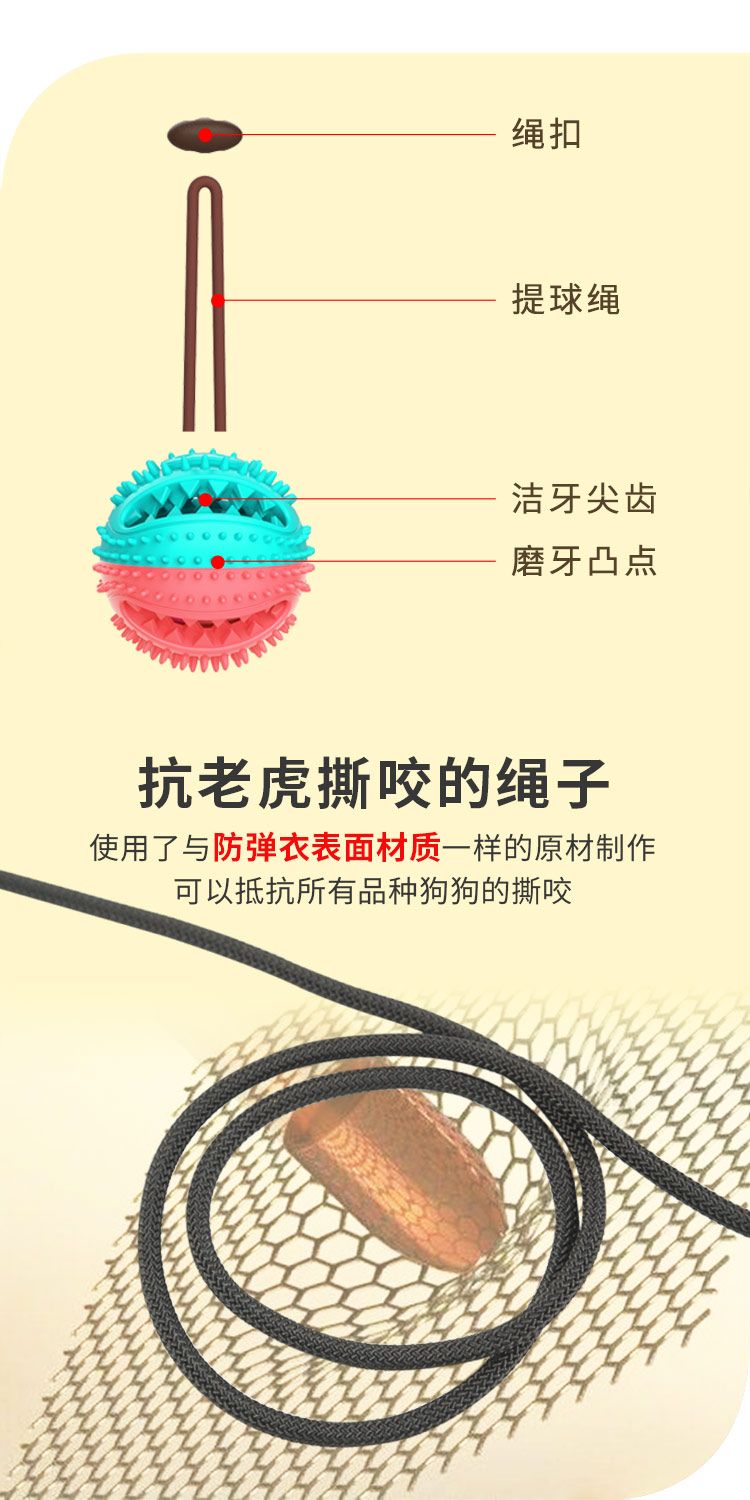 宠物狗狗玩具 漏食球橡胶磨牙耐咬铃铛发声球 宠物用品亚马逊爆款详情图7