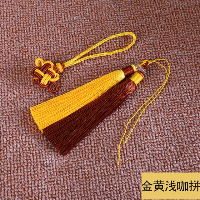 高档 中国结挂件 吉祥结双色流苏搭配 小中国结 手工DIY挂件详情图9