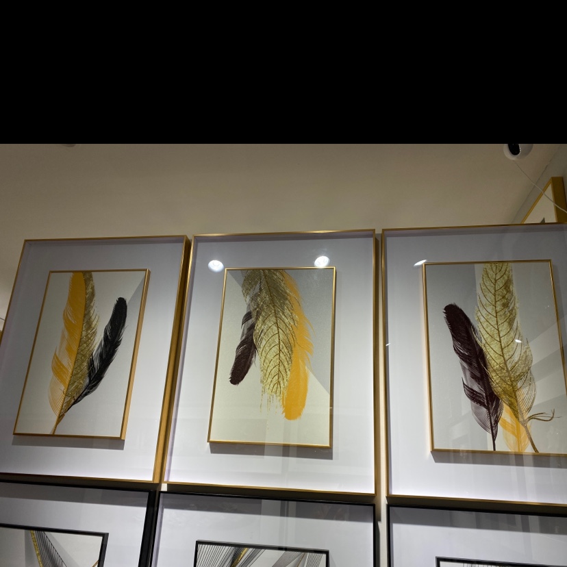 本来·画 规格：60*80*3CM
双框鎏金画客厅装饰画沙发背景墙装饰画 铝合金外框细节图