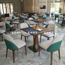 上海五星级酒店西餐桌椅定做宾馆早餐桌椅度假酒店自助餐厅实木椅