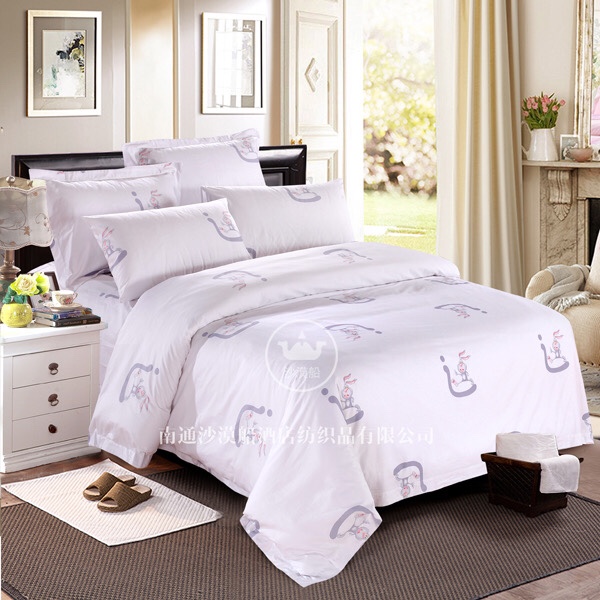 Hotel Bedding Yizhi Fengfa high-end hotel linen bedding all-cotton printed brocade set with high-end printing technology