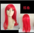 Wig, long straight hair, Halloween party, masquerade ball, funny performance, costume, colorful model props, wig set details Picture