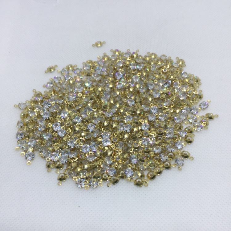 5Mm Hollow Double Hanging + Real Zirconium New Dollar Copper Factory Direct Sales Network Red
