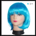 Makeup party supplies, short hair wig, BOBO hairstyle, colorful wig set, cute student hair, Halloween costume undefined
