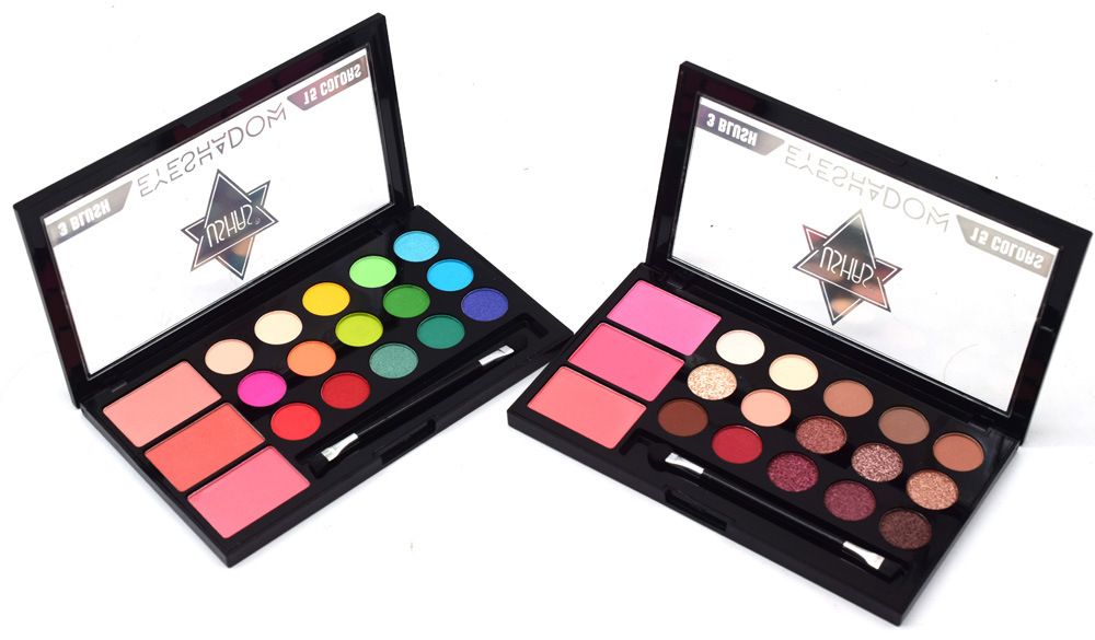 ES3423-4 Pearlescent matte eyeshadow with 3-color blush and coffee color stage makeup set pic 6