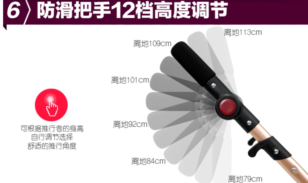 belecoo贝丽可高景观婴儿推车可坐躺折叠双向四轮减震宝宝手推车详情图10
