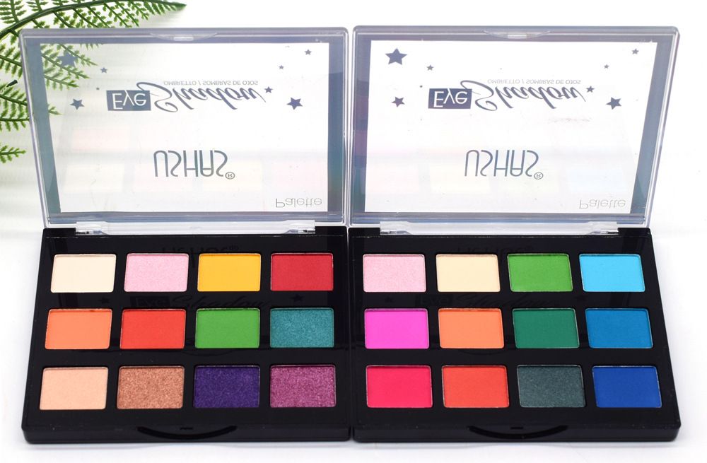 【 12-piece Set 】ES2897-4 Pearlescent Matte Eyeshadow USHAS 12-color Trendy new style Specification image