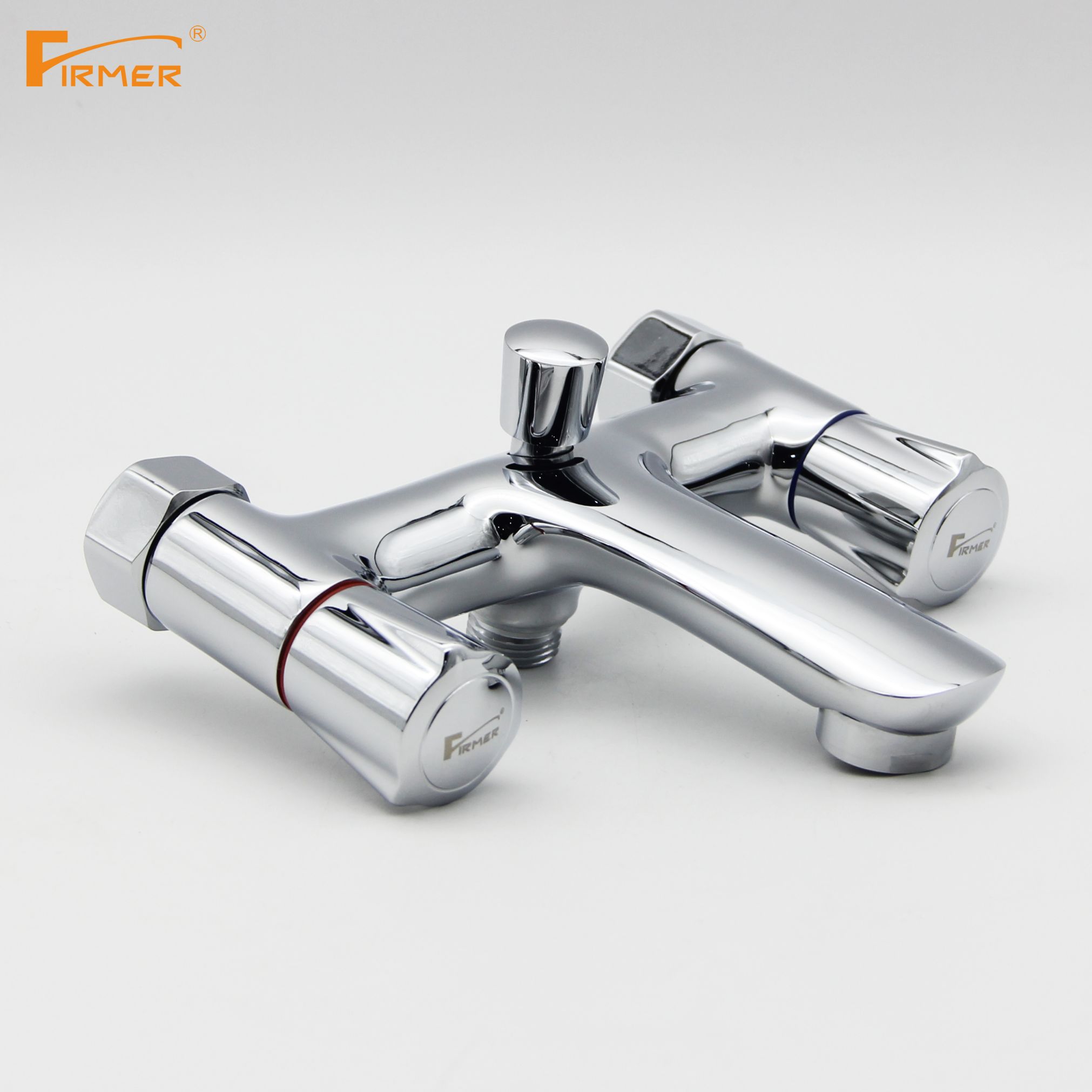 FIRMER all copper shower faucet hot and cold mixing valve bathroom triple bath faucet full figure