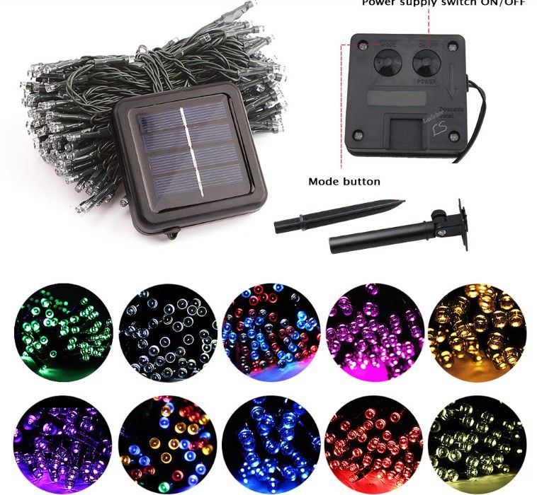 LED solar lamp string outdoor patio waterproof decorative lights atmosphere lights solar Christmas lights thumbnail
