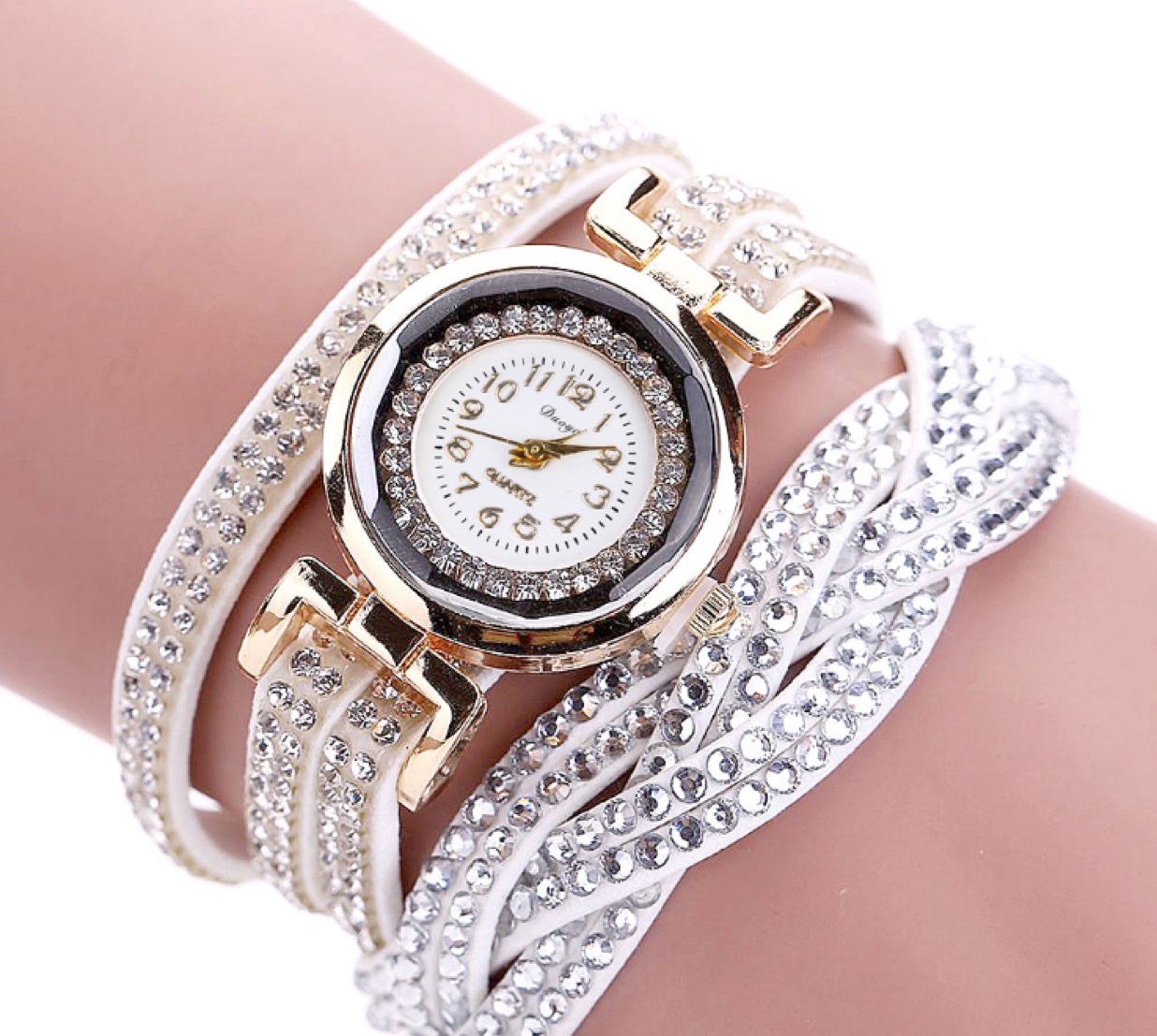 麻花女士手链表 韩国绒绕圈铆钉手链表 女士手链表